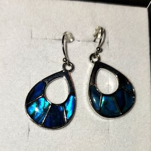 Puau Earrings- Pierced, Drop, Silver Plated